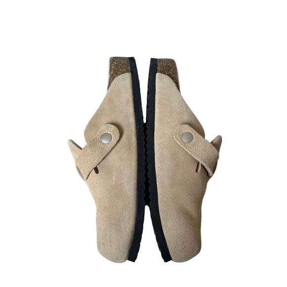 Quince Clog Mules Water Repellent Suede Dune Tan 7 - Picture 5 of 9